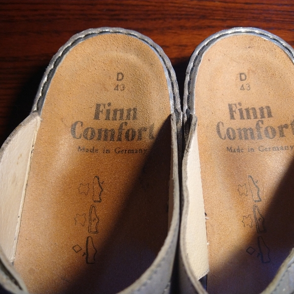 Finn Comfort Sansibar Metallic Slides 2 Velcro Straps  Size D43 Made in Germany - Picture 11 of 12